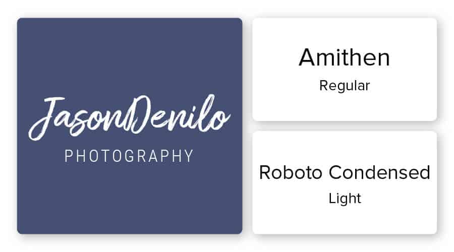 combinação de fonte do logotipo da fotografia