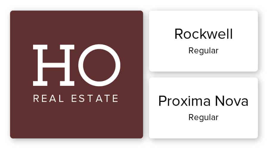 combinação de fonte do logotipo imobiliário