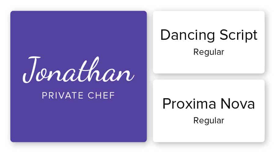 restaurants logo font combination