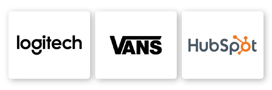 vans logitech hubspot logos