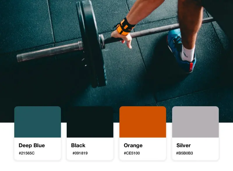 fitness logo color palette