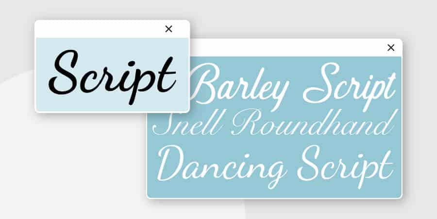 script fonts