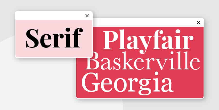 serif fonts