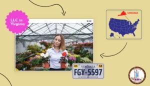 Woman holding flowering plants Virginia LLC