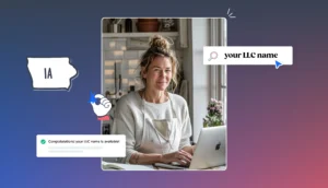 Iowa LLC name entity search