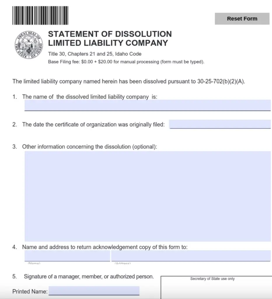 Step 5: File a statement of dissolution with the Secretary of State