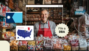 seller at a candy shop in a Minnesota file a DBA