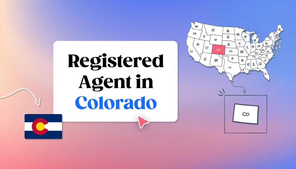 Registered agent in Colorado states map Colorado map