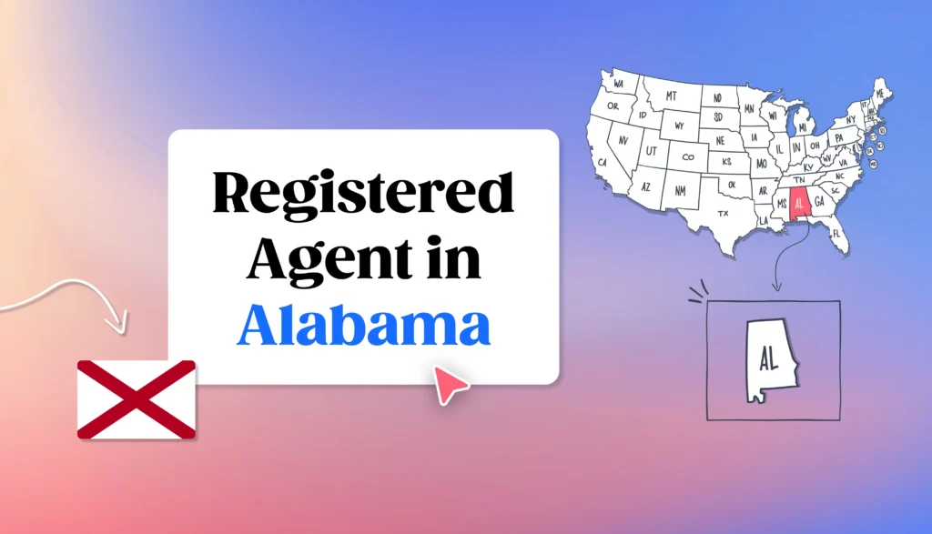 Registered Agent in Alabama with states map