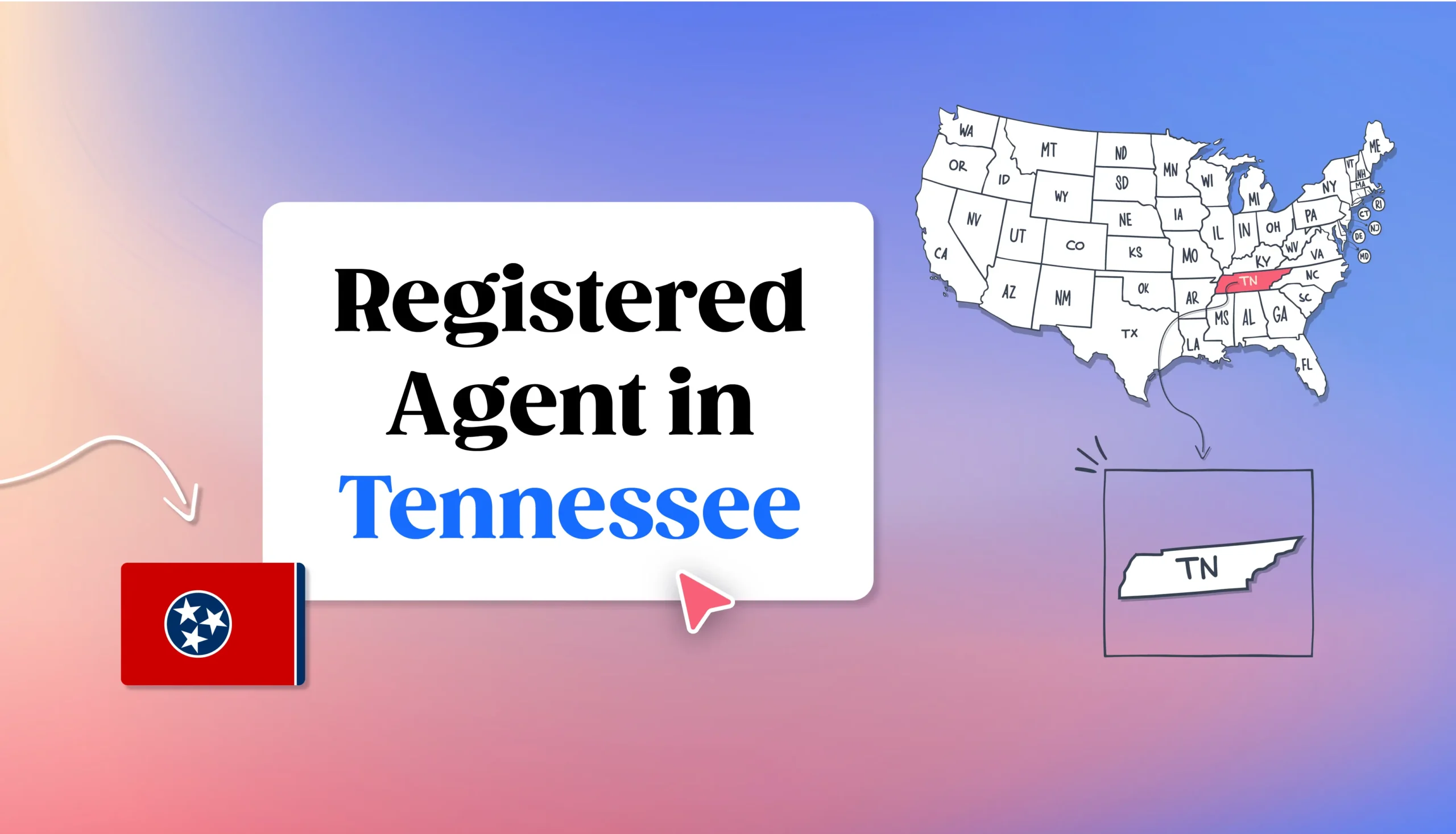 Tennessee registered agent states map