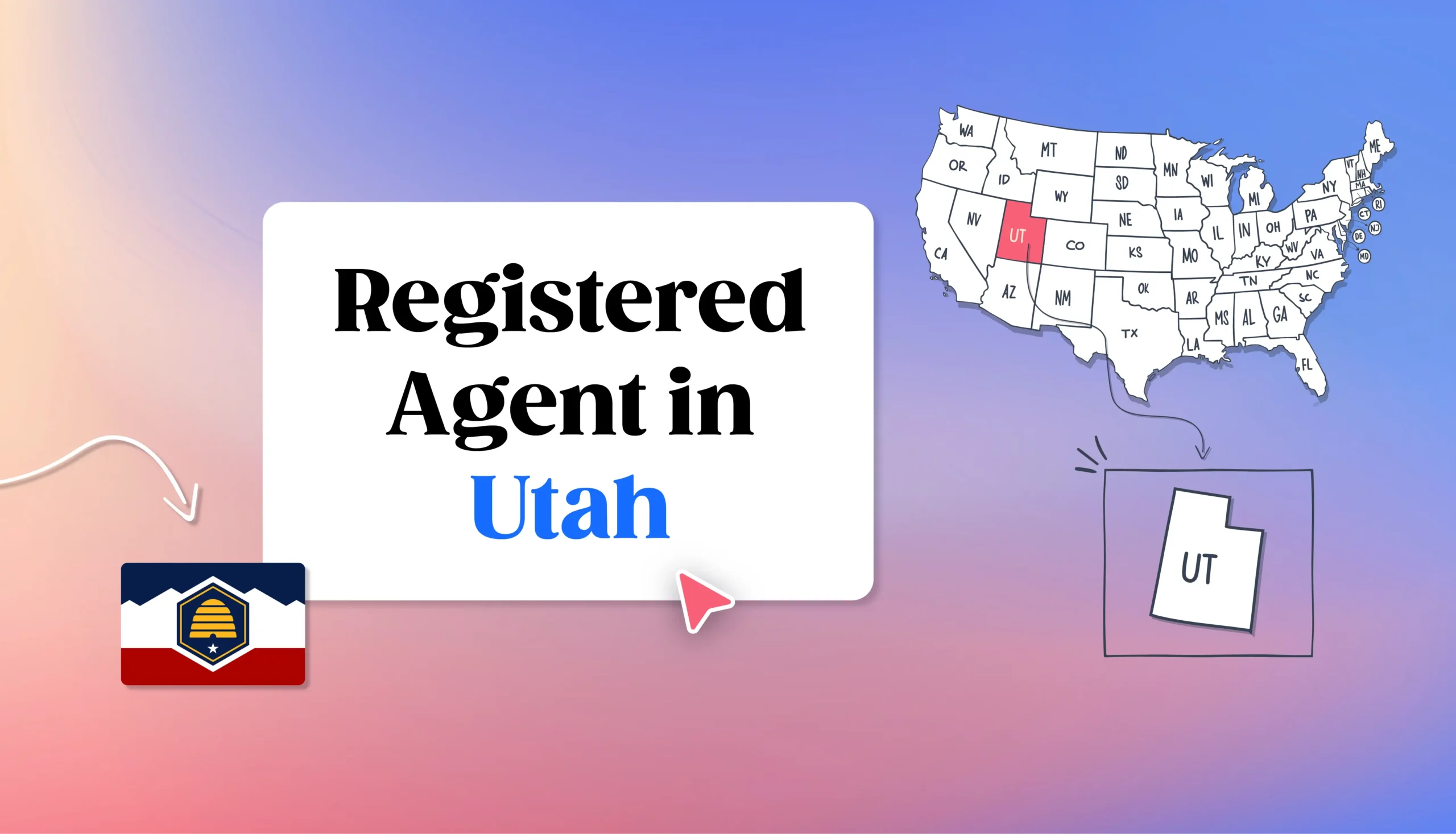 Utah registered agent states map