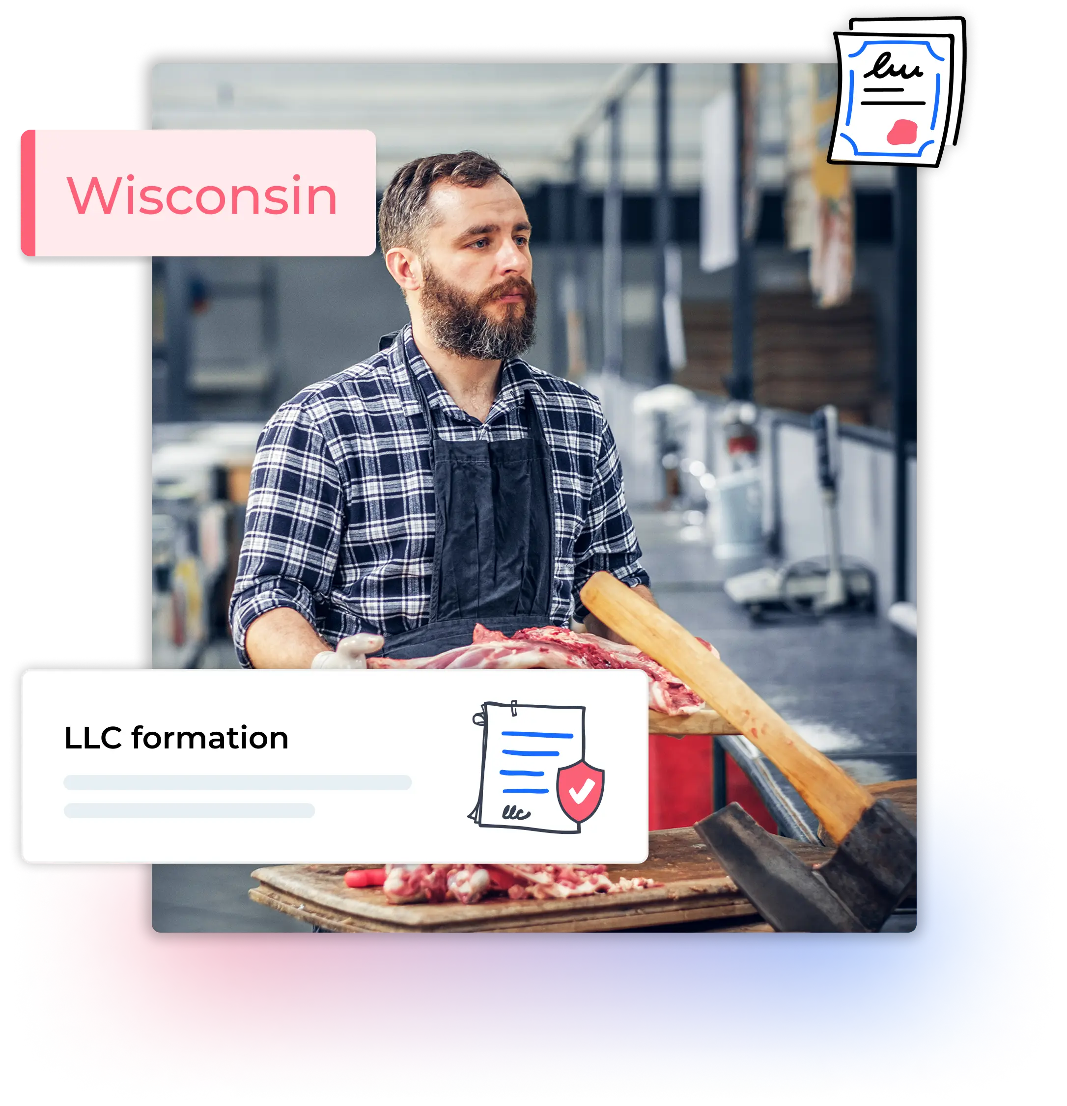 Wisconsin LLC formation butcher working